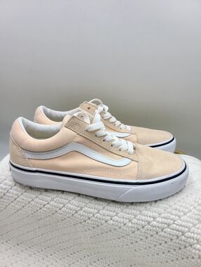 Vans Old Skool Sneakers in Light Peach with White Stripe 5M/6.5W